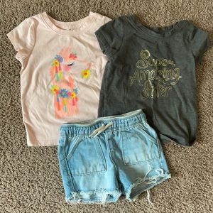 Old Navy Shorts / Cat & Jack Shirts BUNDLE 2T
